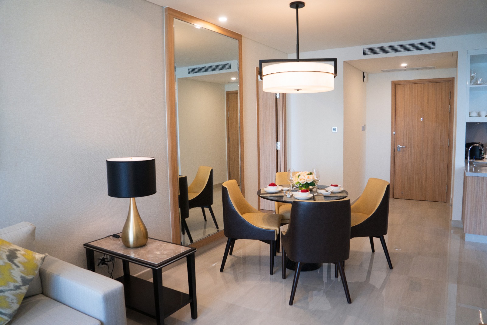 Modern serviced apartment interior